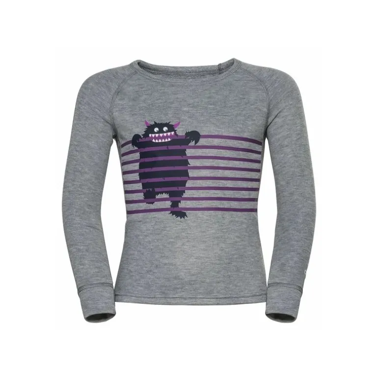 Active Warm Eco Trend Kid - Odlo - Grey Melange - Graphic