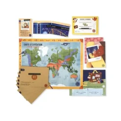 Activité de vacances pour les enfants l’enquête de 7 jours - Voyage autour du monde - En Cavale