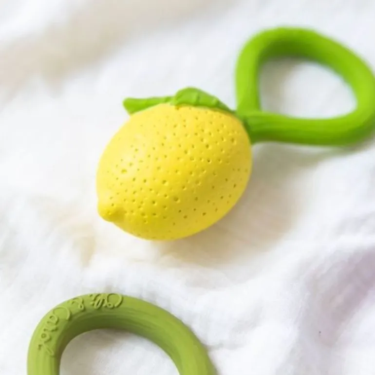 Anneau de dentition et Hochet - Citron - Oli and Carol