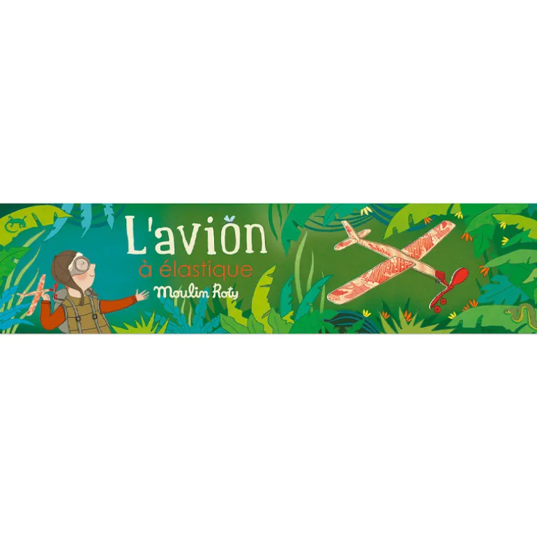 Avion à élastique - Moulin Roty - Rouge