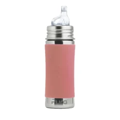 Biberon inox à bec évolutif - 325 ml - Pura - Rose