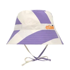 Bob anti-uv bébé - Lassig - Rayures violet/sel marin