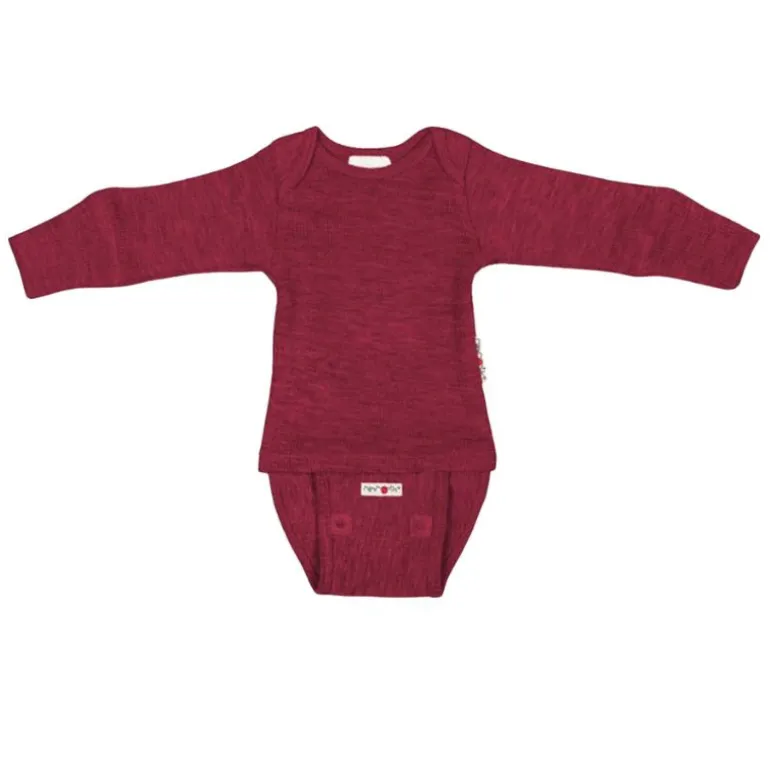Body en laine - Manches longues - évolutif de Manymonths - Wild Pomegranate