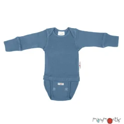 Body en laine - Manches longues - évolutif de Manymonths - Cosmos Blue