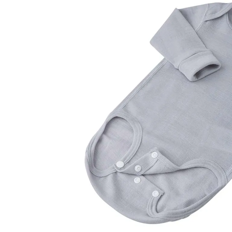 Body en laine merinos - Manches longues - Utu - Reima - Melange Gris clair