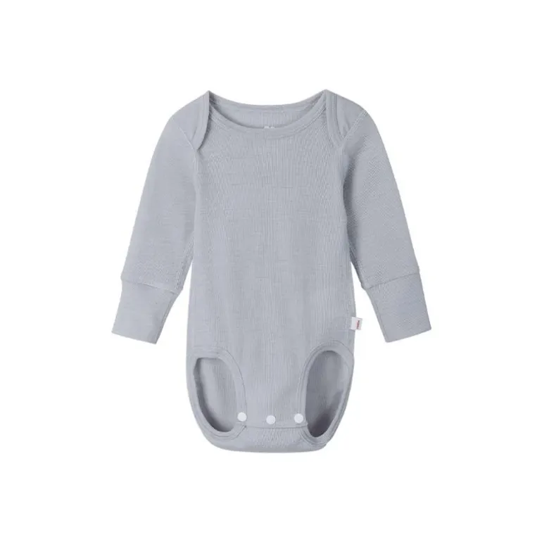 Body en laine merinos - Manches longues - Utu - Reima - Melange Gris clair