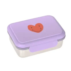 Boite gouter inox - Lassig - Coeur mauve