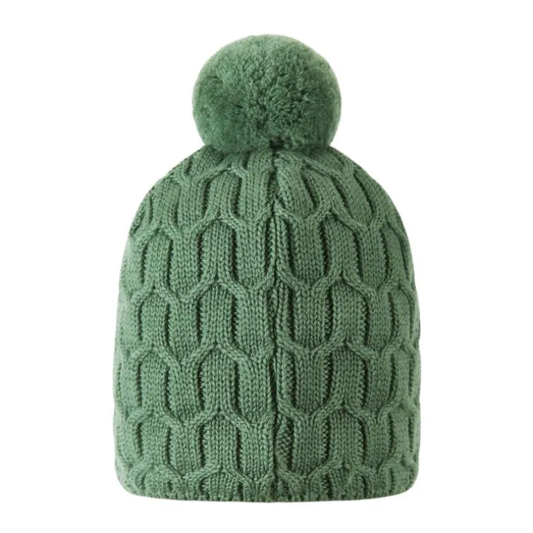 Bonnet enfant en laine merinos Nyksund - Reima - Green Clay