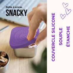 Boîte à encas Snacky - Gaspajoe - Abricot / Violet