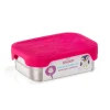 Boîte goûter inox Affenzahn - Chouette rose