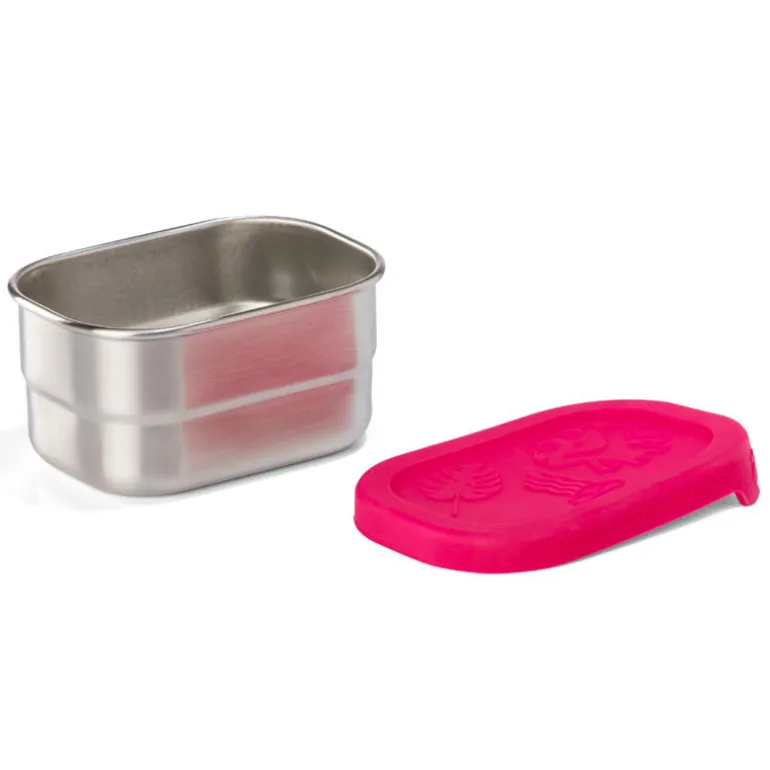 Boîte goûter inox Affenzahn - Chouette rose