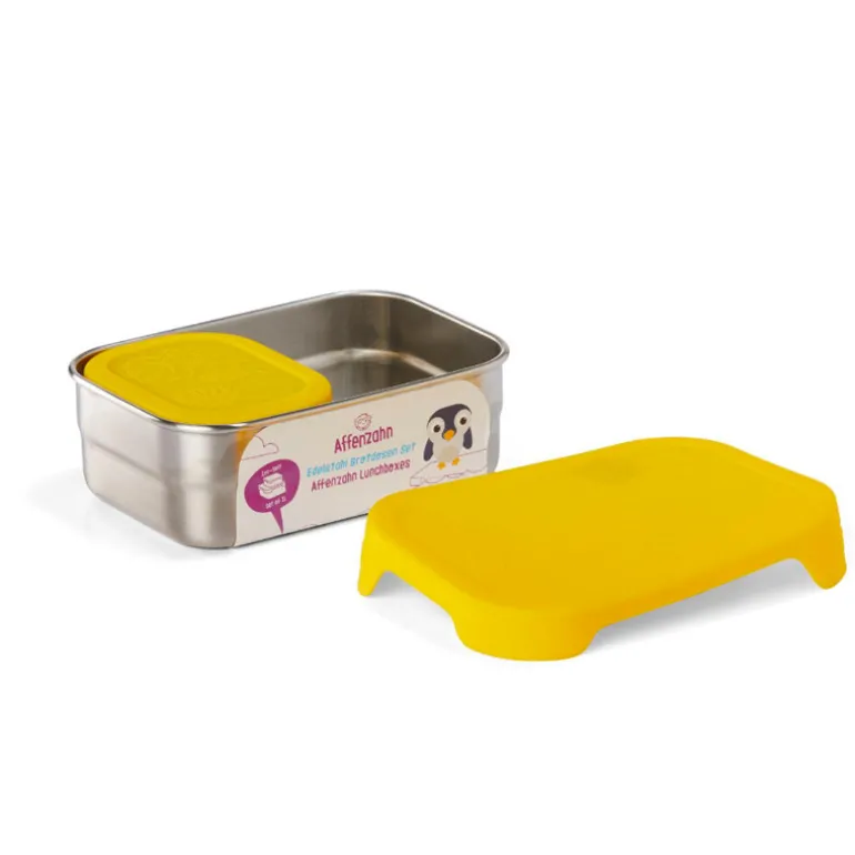 Boîte goûter inox Affenzahn - Tigre jaune