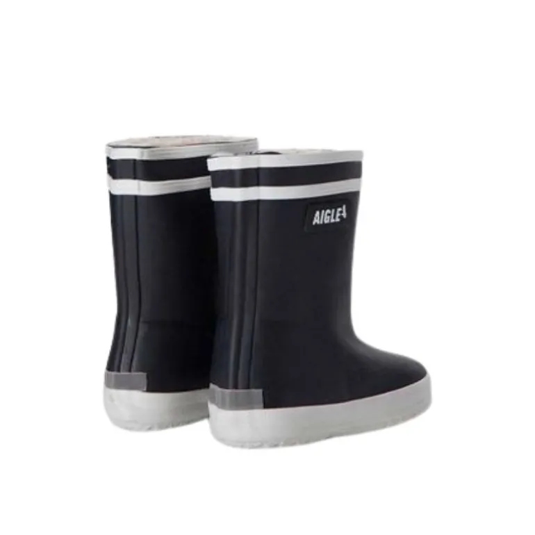 Botte de pluie fourrée bébé Baby Flac Fur - Aigle - Marine
