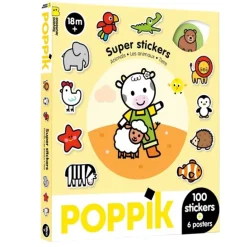 Box Super Stickers - Les Animaux - Poppik