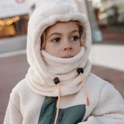 Cagoule polaire bébé Warmy - Hello Hossy - Cream