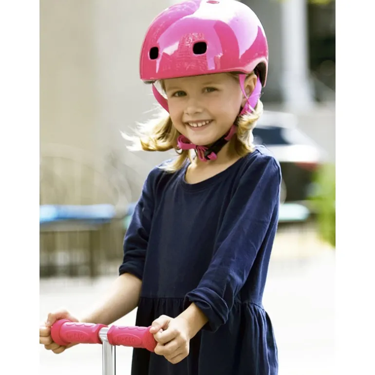 Casque bol enfant Micro - 3-6 ans (48 - 53 cm ) - Rose Framboise Brillant