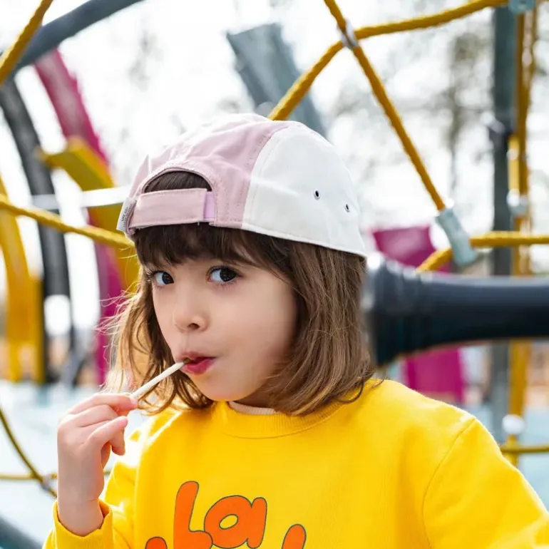 Casquette enfant five panel anti-UV - KietLa - Rose