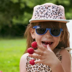 Casquette enfant five panel anti-UV - KietLa - Leopard Abricot