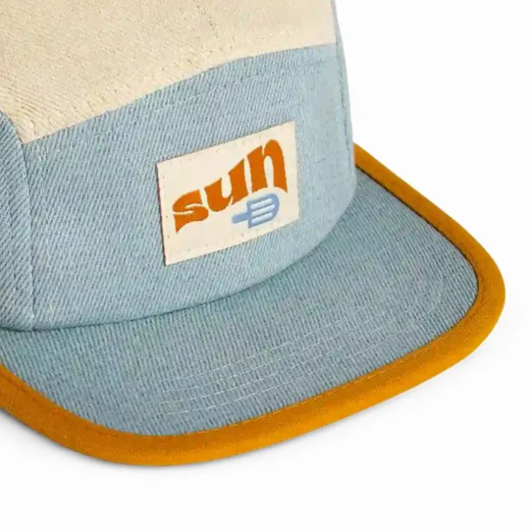 Casquette enfant five panel anti-UV - KietLa - Sun Denim