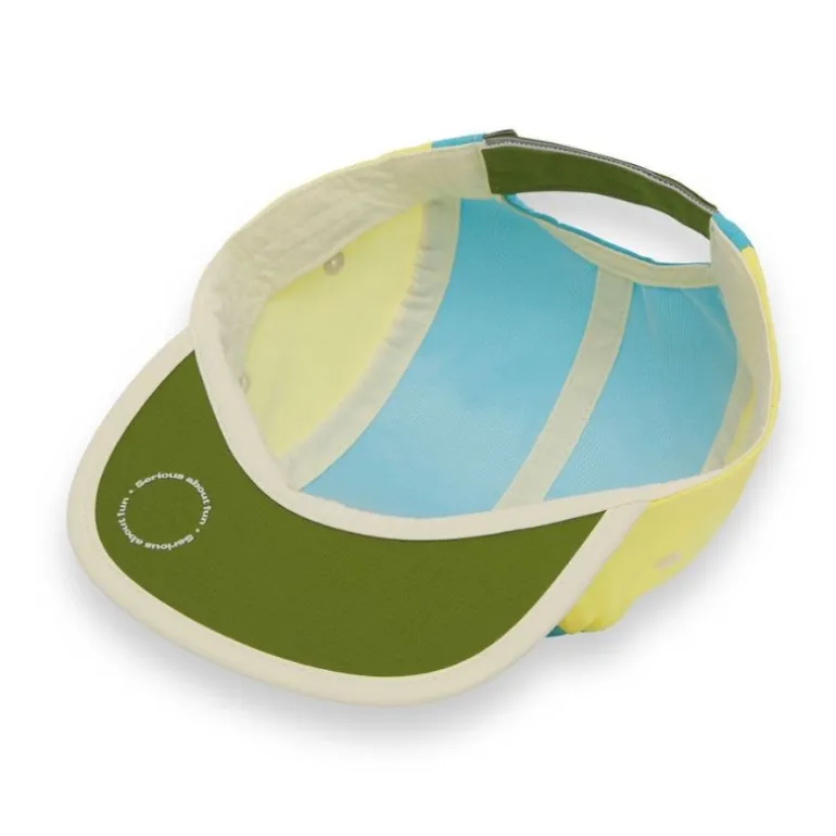 Casquette enfant five panel anti-UV - KietLa - Bleu Arc En Ciel
