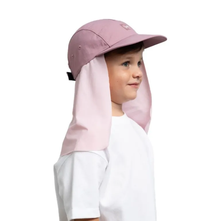 Casquette enfant protège-nuque Bimini - Buff - Solid Orchid