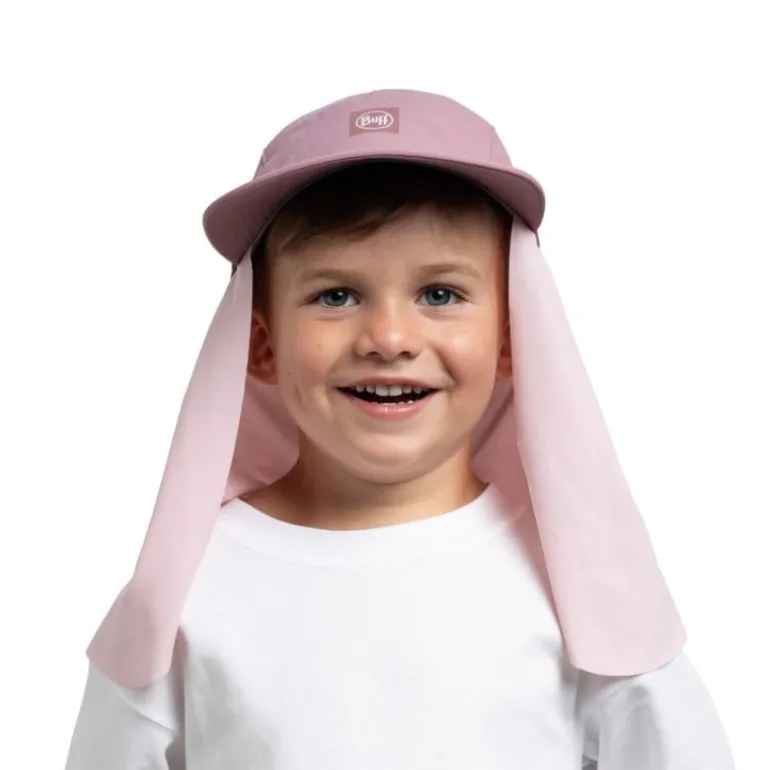 Casquette enfant protège-nuque Bimini - Buff - Solid Orchid