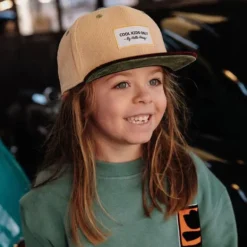 Casquette hiver enfant en velours - Hello Hossy - Sweet Almond