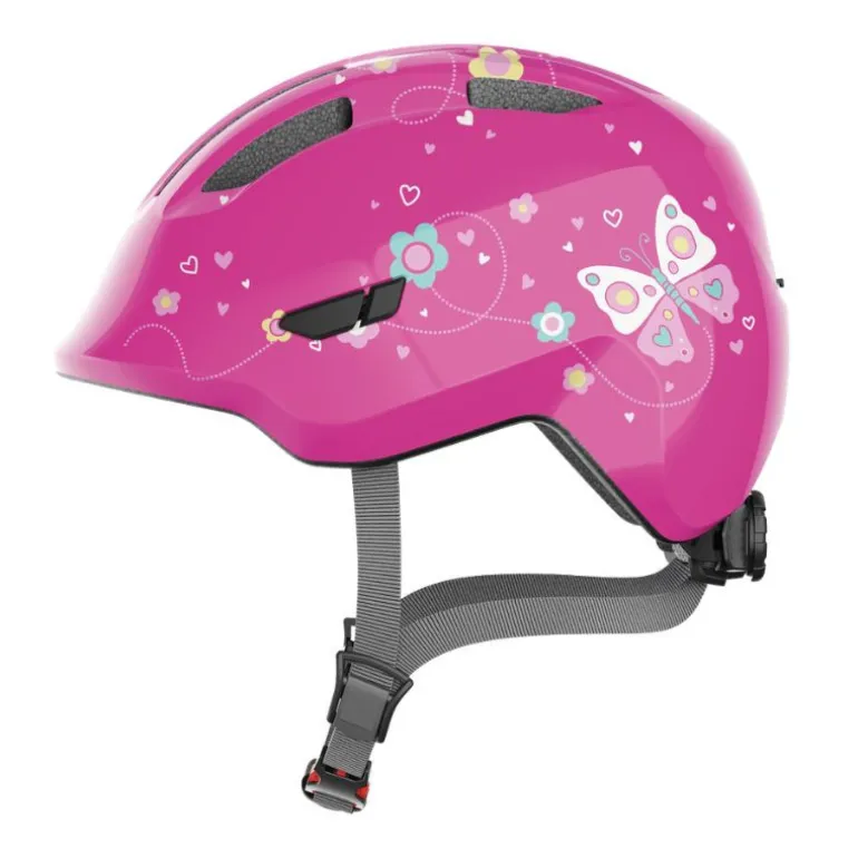 Casque vélo bébé - Abus Smiley 3.0 - Papillon Rose