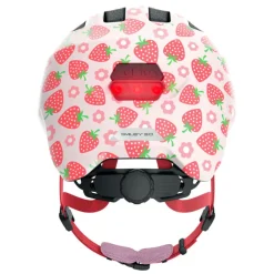 Casque vélo enfant avec éclairage - Abus Smiley 3.0 LED - Rose Strawberry