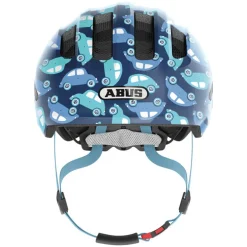 Casque vélo enfant avec éclairage - Abus Smiley 3.0 LED - Blue Car