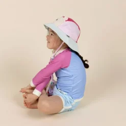 Chapeau Camper enfant anti-UV - KietLa - Ourson Framboise