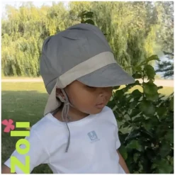 Chapeau zoli bébé/enfant en lin - Taupe/Beige