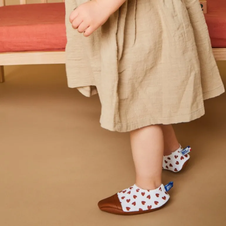 Chaussons souples enfant - Les Pas Petits - Les Petits Coeurs
