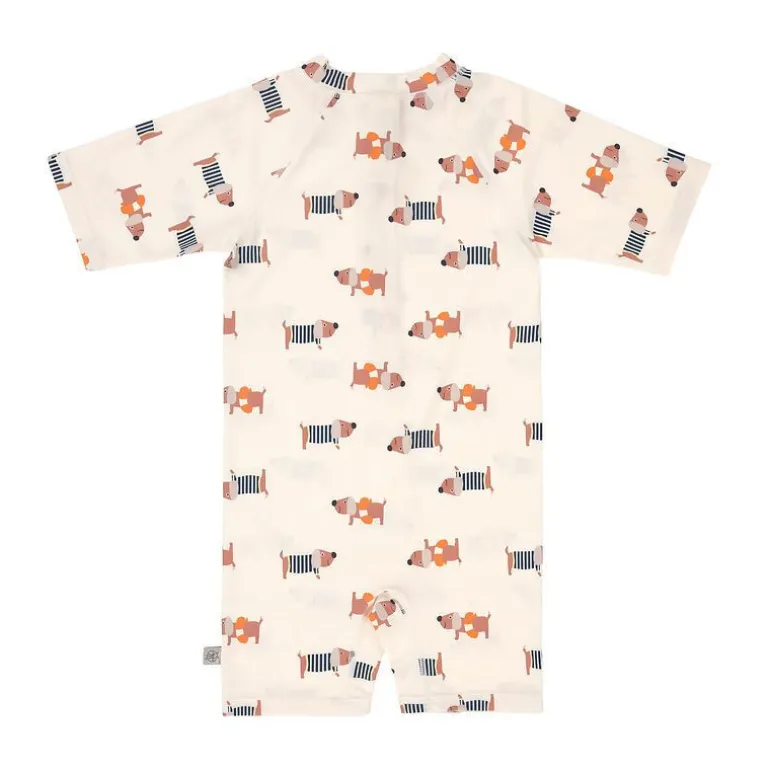 Combinaison bébé anti-UV - Lassig - Beach Chien orange/ocean vert