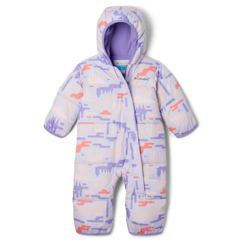 Combinaison bébé hiver en duvet Columbia Snuggly Bunny - Snowdrift Highland / Paisley Purple