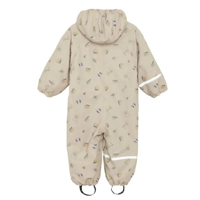 Combinaison de pluie enfant doublée polaire - CeLaVi - White Pepper