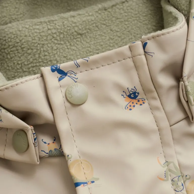 Combinaison de pluie enfant doublée polaire - CeLaVi - White Pepper