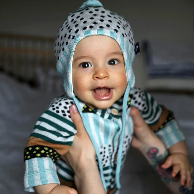 Combinaison en laine pour bébé Moomin Mysig - Reima - Cool Green