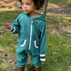 Combinaison polaire bébé - Ducksday - Dark Green / Ecru