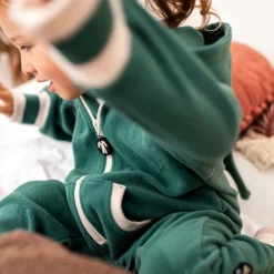Combinaison polaire bébé - Ducksday - Dark Green / Ecru