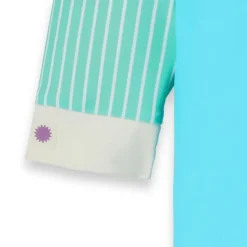 Combinaison short anti-UV enfant - KietLa - Bleu Rayures Vertes
