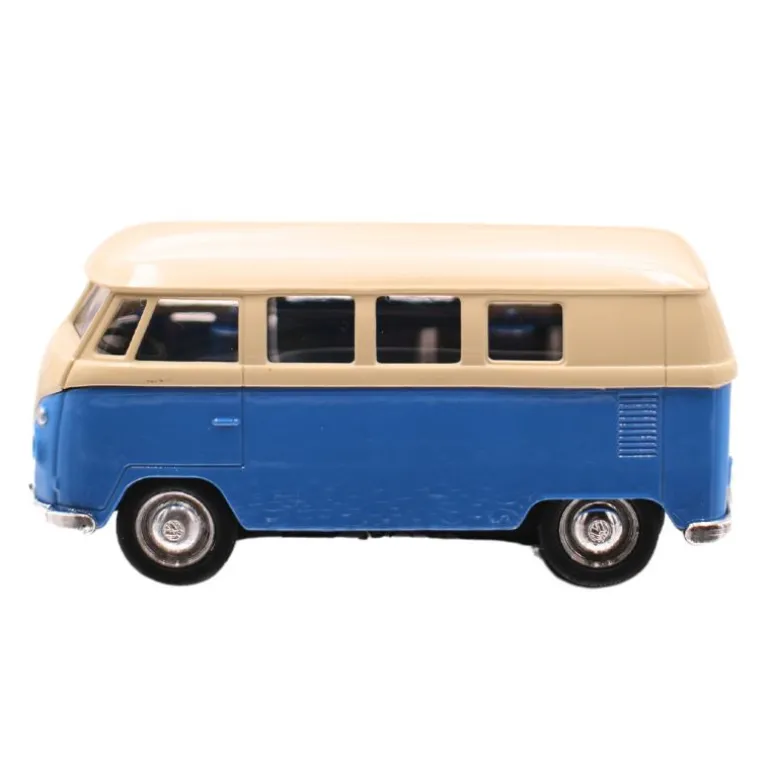 Combi Volkswagen à rétro-friction au 1/37 - Weely - bleu