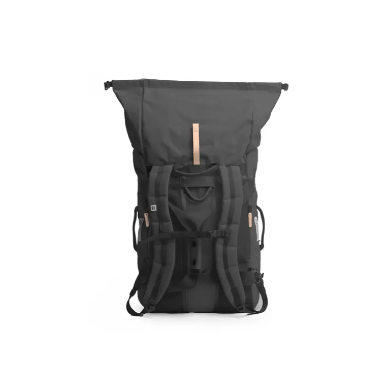 Duffle Mini Smögen 30L à 45L - MeroMero - Gris Anthracite / Cuir Beige