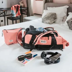 Duffle Mini Smögen 30L à 45L - MeroMero - Gris Anthracite / Cuir Beige