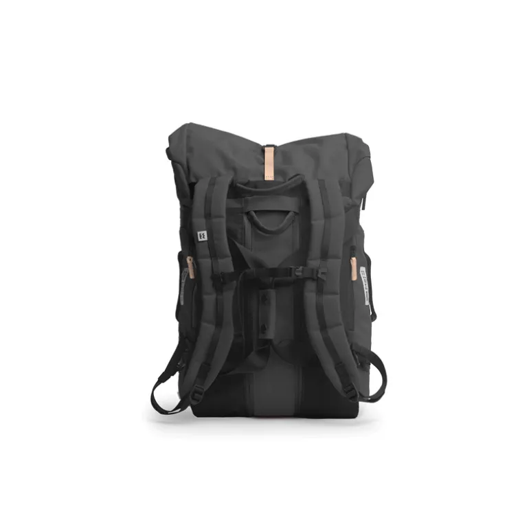 Duffle Mini Smögen 30L à 45L - MeroMero - Gris Anthracite / Cuir Beige