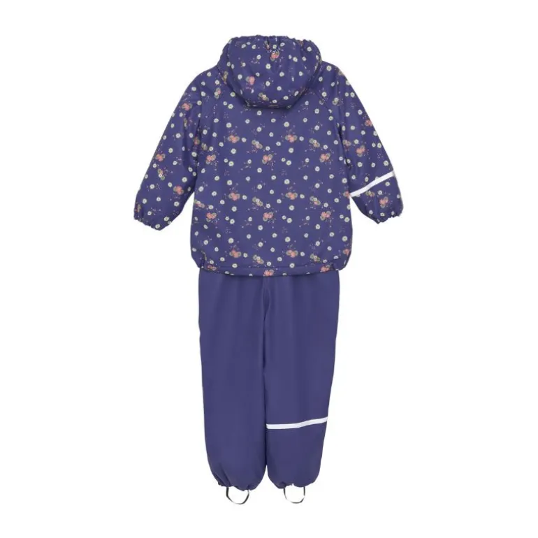 Ensemble de pluie enfant doublé polaire - Veste et Salopette - CeLaVi - Skipper Blue