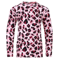 Ensemble sous-vêtements technique enfant Pow II - Dare 2B - Rose léopard