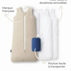 Gigoteuse 4 saisons - Les Petites Billes - Beige
