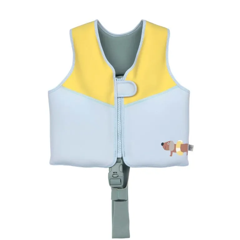 Gilet de natation Lassig - Illusion bleu/jaune pâle