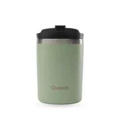 Gobelet inox isotherme avec couvercle - Qwetch - Tilleul